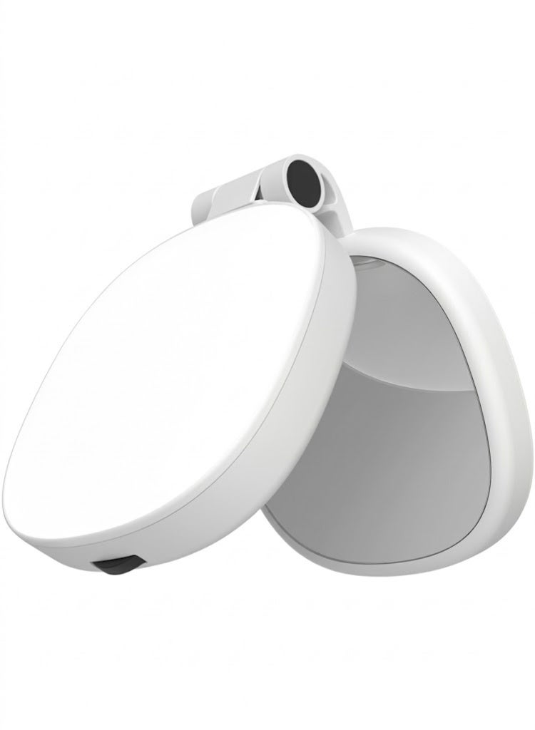 K04 Portable Magnetic Lamp with Mirror and 3 Color Temperatures, Adjustable Brightness and Length, Phone Holder Included, Suitable for Selfies, Makeup and Lighting (White) - Image 1