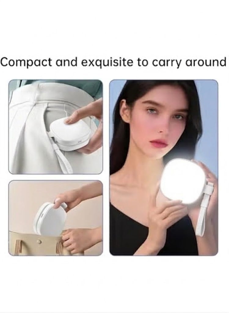 K04 Portable Magnetic Lamp with Mirror and 3 Color Temperatures, Adjustable Brightness and Length, Phone Holder Included, Suitable for Selfies, Makeup and Lighting (White) - Image 3