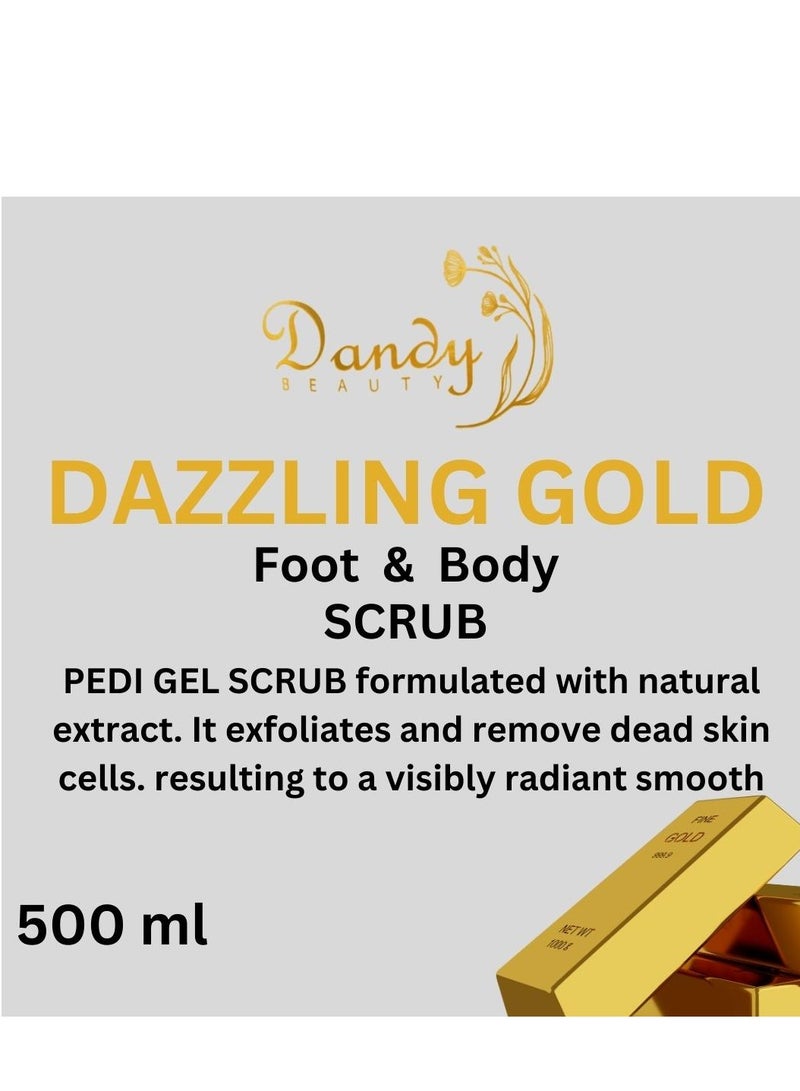 Dandy Beauty Body Scrub Gold - 500ml Exfoliates and remove dead skin cells to visibly radiant smooth skin - Image 3