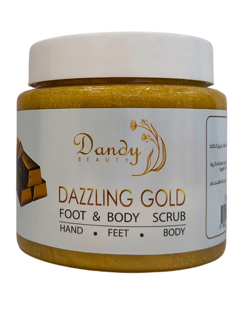 Dandy Beauty Body Scrub Gold - 500ml Exfoliates and remove dead skin cells to visibly radiant smooth skin - Image 1
