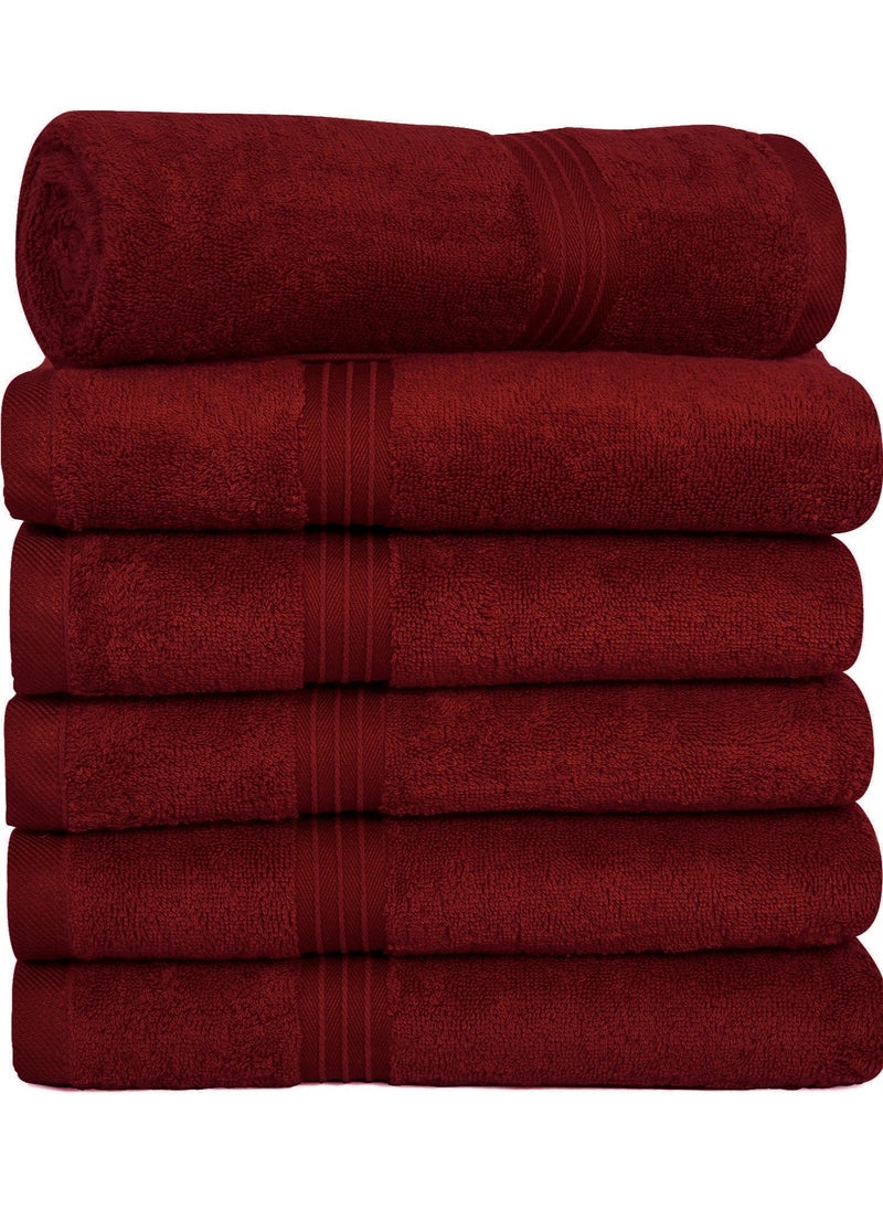 Bliss Casa - Large Hand Towels (6 Pack, 50 x 100 cm) - 100% Combed Cotton - Premium Quality, Ultra Soft and Highly Absorbent, Hotel & Spa Quality Hand Towels - Image 1