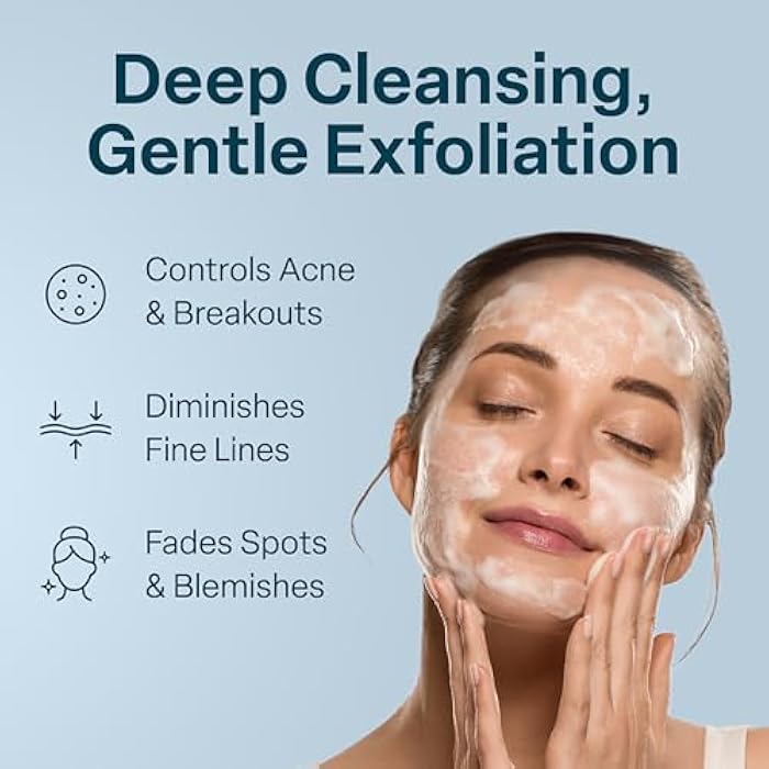 QRxLabs Glycolic Acid Face Wash Gel Cleanser - Ingrown Hair Relief & Dark Spot Correction Facial Exfoliator - Oil Control Cleanser - Unscented, 6 Fl Oz - Image 2