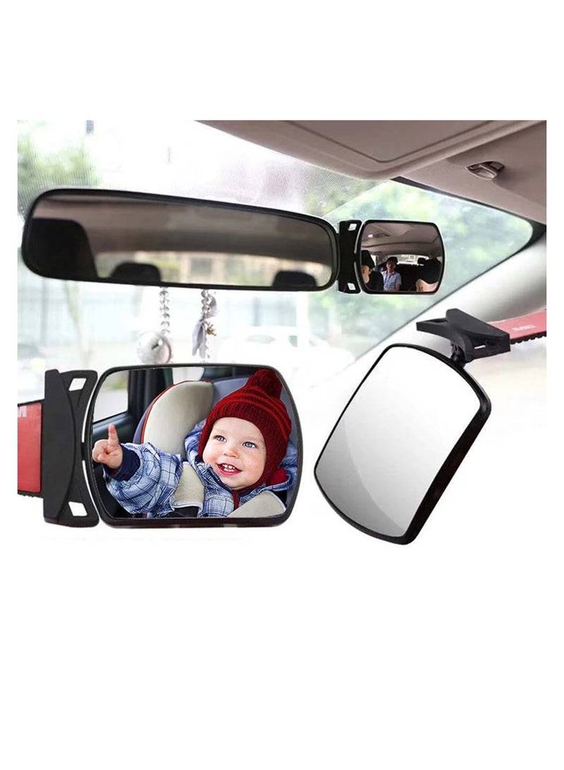 SYOSI Baby Car Mirror Backseat Safety Rear View Seat Self-Adhesive 360°Adjustable For Mini Mirrors Auto Child Infant Rearview - Image 4