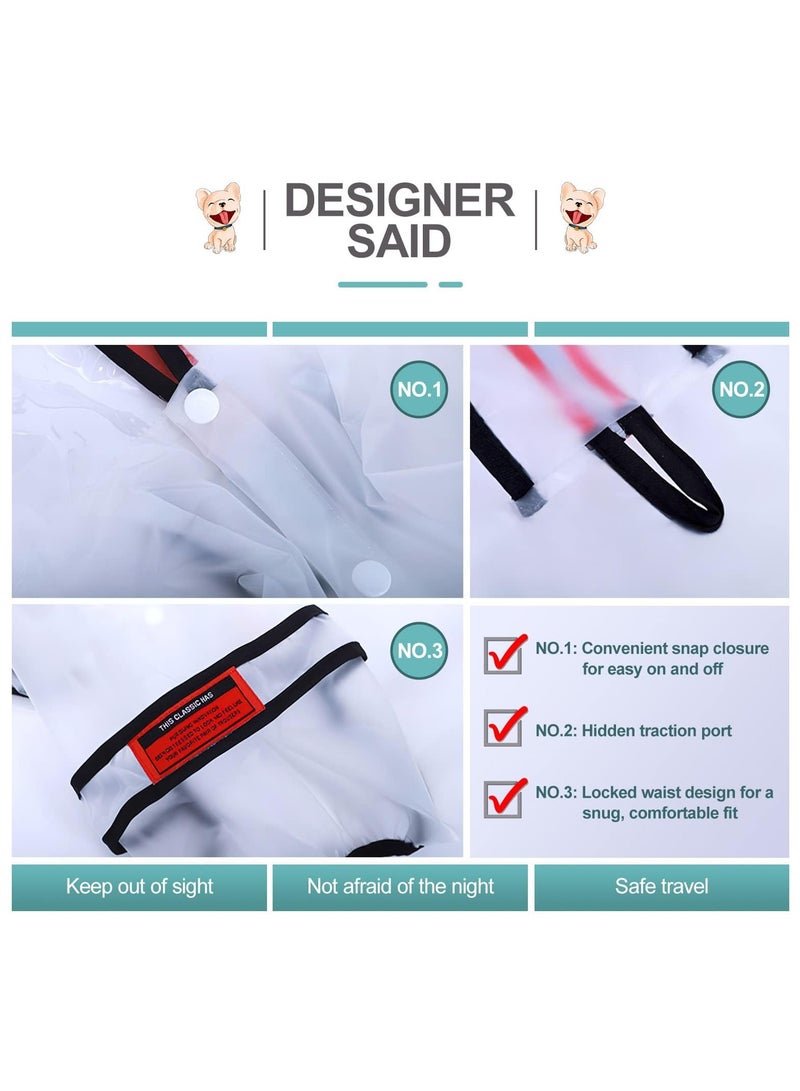Green Tiger Clear Dog Rain Coats, Waterproof Dog Raincoat, Rain Jacket Raincoat, Adjustable Reflective Lightweight Pet Rain Clothes, Dog Hooded Slicker Poncho fit for Large Dogs (3XL) - Image 3