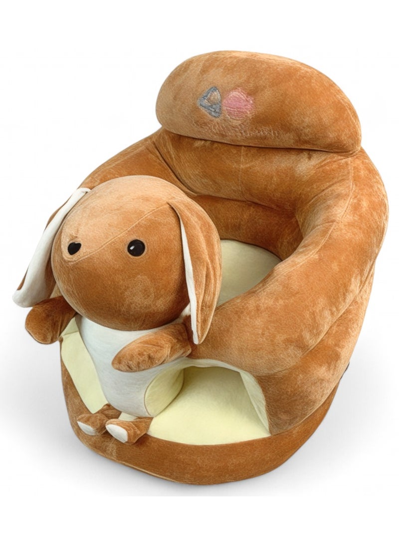 AL BADER ALBADER Baby Foam Chair Round Sofa for Kids Medium Size Comfortable Baby Seat with Cute Animal Design Fully Padded Safe Stable Lightweight Portable Support Chair for Infants 4 to 18 Months, available in various designs , Dog design - Image 1