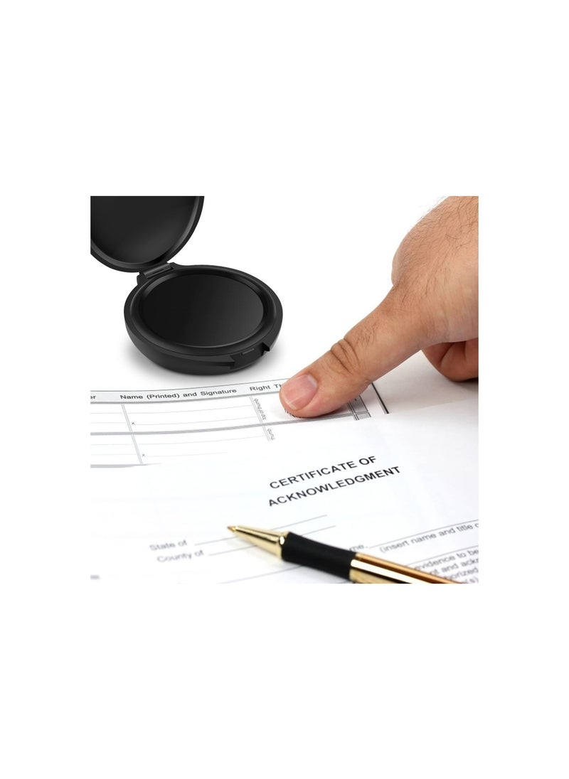 Fingerprint Ink Pads, Thumbprint Ink Pad for Notary Supplies Identification Security Id Fingerprint Cards Fingerprint Black, Without Fading for Office Workers and Business Owners(6 Pack)