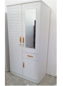 2 Door Wooden Wardrobe Cabinet Cupboard Engineered Wood Perfect Modern Stylish Heavy Duty With Mirror With 1 Drawer - White - pzsku/Z58E70A2E3A3FE5BD83FDZ/45/_/1729859932/ec496c1f-cfb8-496a-bd62-5854a8c16405