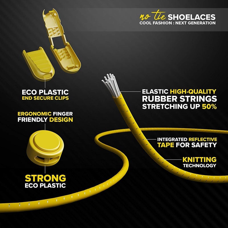 iLiveX No Tie Shoelaces - Tieless Elastic Shoe Laces - Strong Lock Shoelaces for Sneakers - One Size Fits All for Adults and Kids (Brown) - Image 3