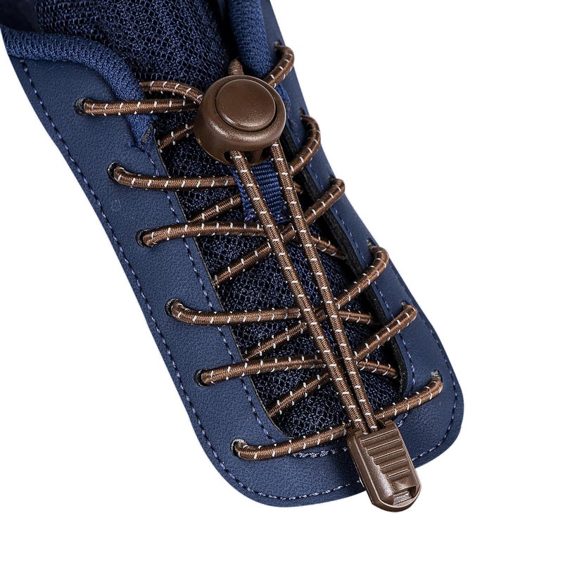 iLiveX No Tie Shoelaces - Tieless Elastic Shoe Laces - Strong Lock Shoelaces for Sneakers - One Size Fits All for Adults and Kids (Brown) - Image 1