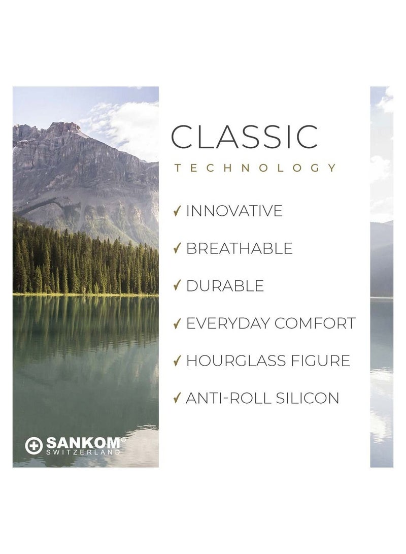 SANKOM Product Title: SANKOM Patent Classic Briefs for Women, Blue, L/XL | High-Waist Shapewear with Tummy Control & Back Support | Seamless, Breathable & Comfortable Everyday Wear - Image 2