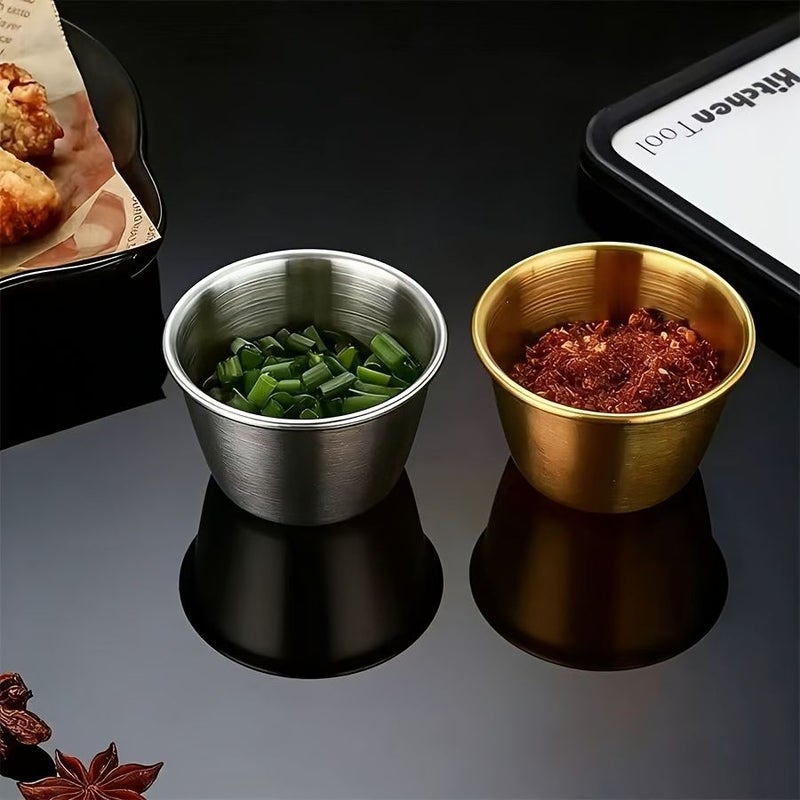 Stainless Steel Seasoning Dishes 12pcs Silvery For Sauce Household Kitchen - Image 4