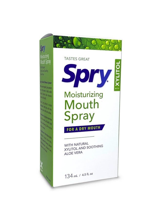 Spry Spry Xylitol Moisturizing Bad Breath Mouth Spray, Bad Breath Treatment Oral Breath Spray with Natural Spearmint, 4.5 fl.oz (Pack of 1)  - Image 2