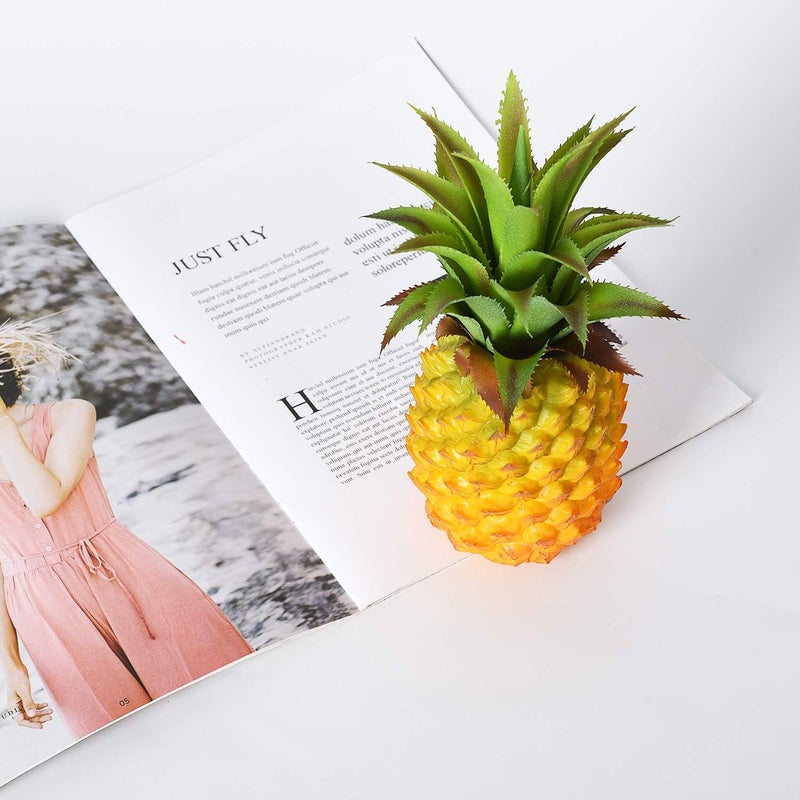 Lvydec Artificial Pineapple, Realistic Artificial Fruit Fake Pineapple for Home Cabinet Table Party Decoration (8.2") - Image 2