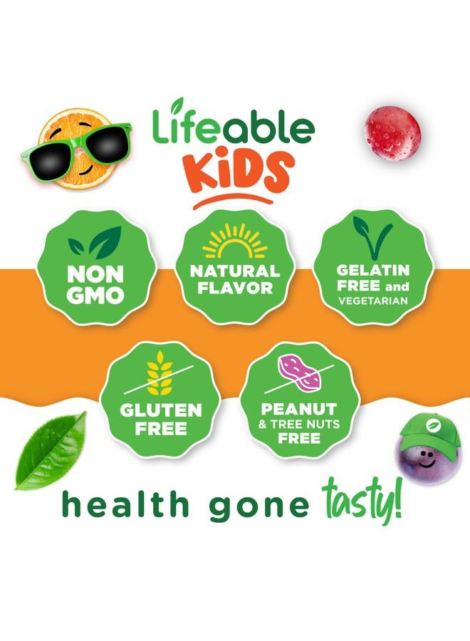 Lifeable Zinc for Kids | 25mg | Great Tasting Natural Flavored Zinc Gummies | Gluten Free Vegetarian Non GMO Zinc Supplements | Kids Zinc for Immune Support | 90 Gummies - Image 4