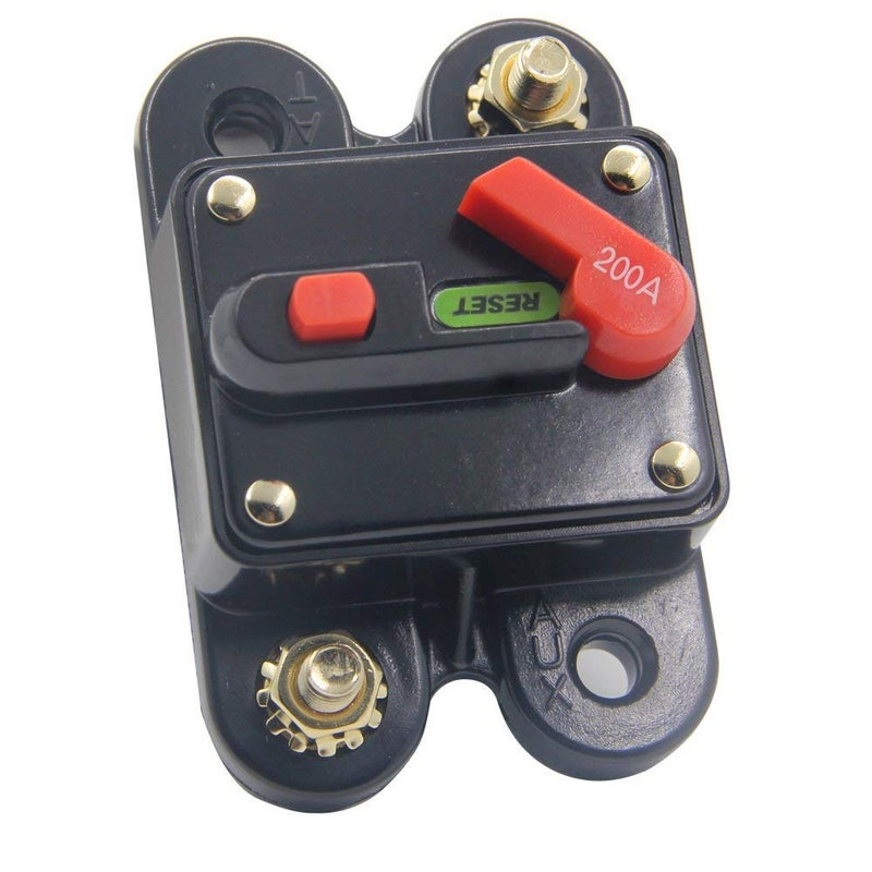ANJOSHI Circuit Breaker 200amp 50A-300A with Manual Reset Home Solar System Fuse Holder for Car Audio and Amps Protection 12V-24V DC Reset Fuse Inverter Replace Fuses - Image 2