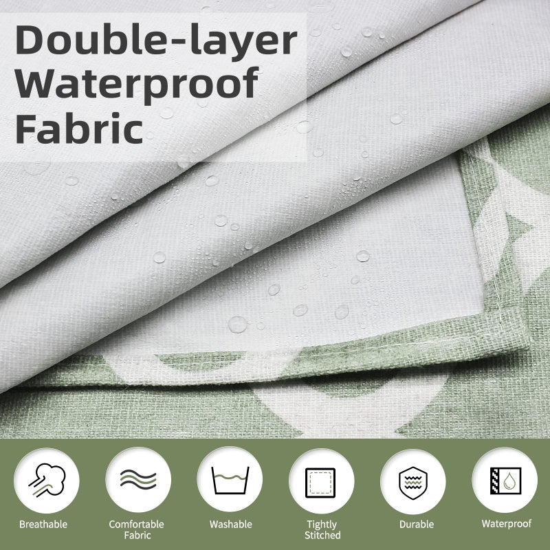 NLUS 2 Pack Kitchen Cooking Aprons  Adjustable Bib Waterproof Chef Apron with 2 Pockets for Men Women(Green Plaid/Grey Plaid) - Image 3
