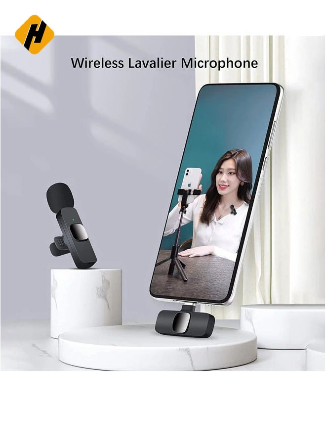 HuHa Wireless Lavalier Microphone for USB C Smartphone, Plug and Play Mini Mic for YouTube TikTok Live Streaming Gaming K Song Recording Auto Noise Reduction (USB C 1) - Image 2