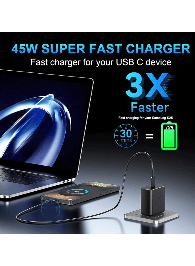 Golau IPhone 45W Fast Charger | USB C Wall Fast Charger Adapter  to C Charging Cord Compatible with IPhone 15/Pro Max/Pro/Plus /14/14 Pro/14 Pro Max/13/12/11/iPadand all Type C Mobile - Image 2