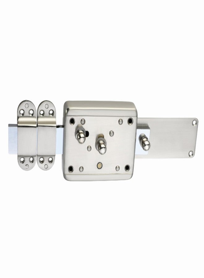 Xpert Interlock 6 Turn Silver Lock - 4 Brass Ultra Dimple Keys, Single & Double Door Lock Suitable for Outside Opening Door, Pin Cylinder, Entrance, Shutter & Gate Lock - Image 1