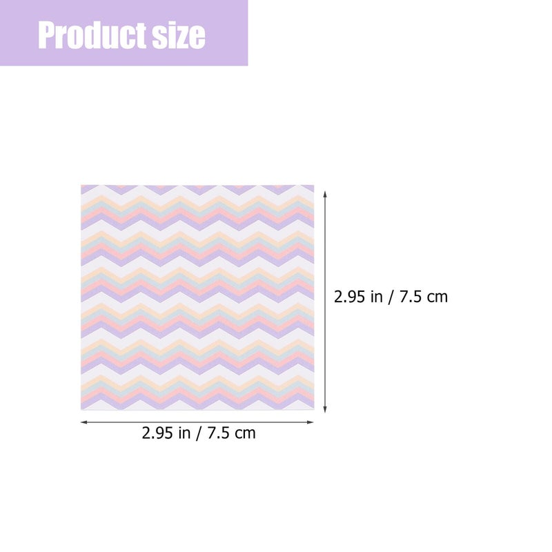 Adhesive Grid Texture Self Stick Notes 32 Pads With 4 Wave Designs For Office - Image 3