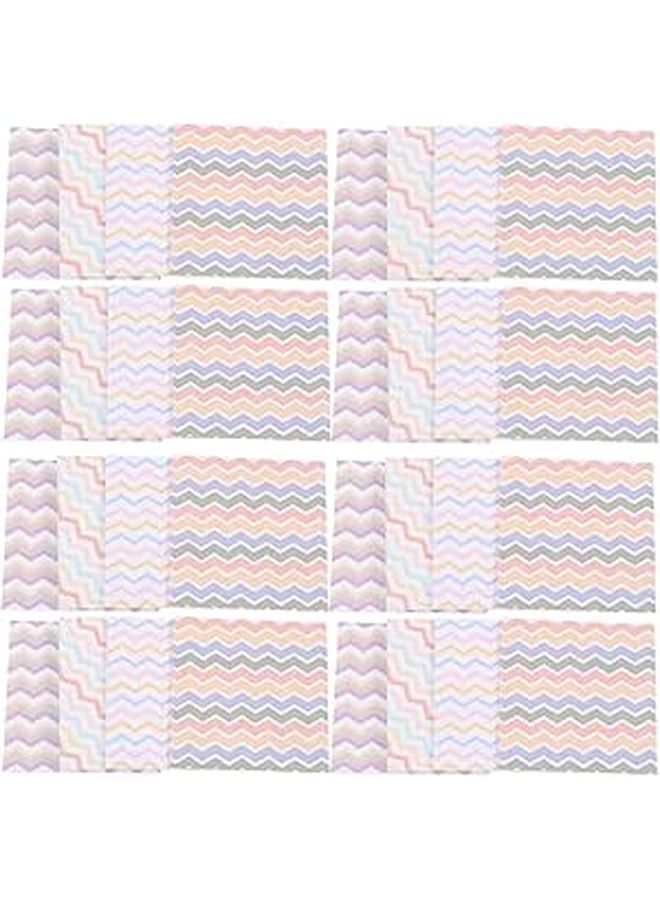 Adhesive Grid Texture Self Stick Notes 32 Pads With 4 Wave Designs For Office - Image 1