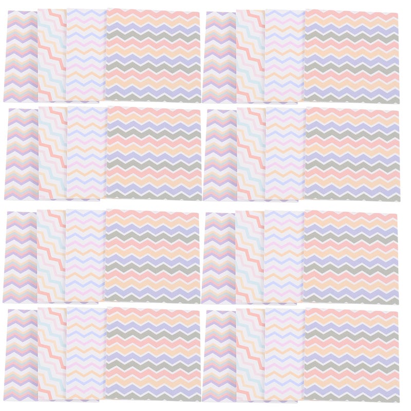 Adhesive Grid Texture Self Stick Notes 32 Pads With 4 Wave Designs For Office - Image 2