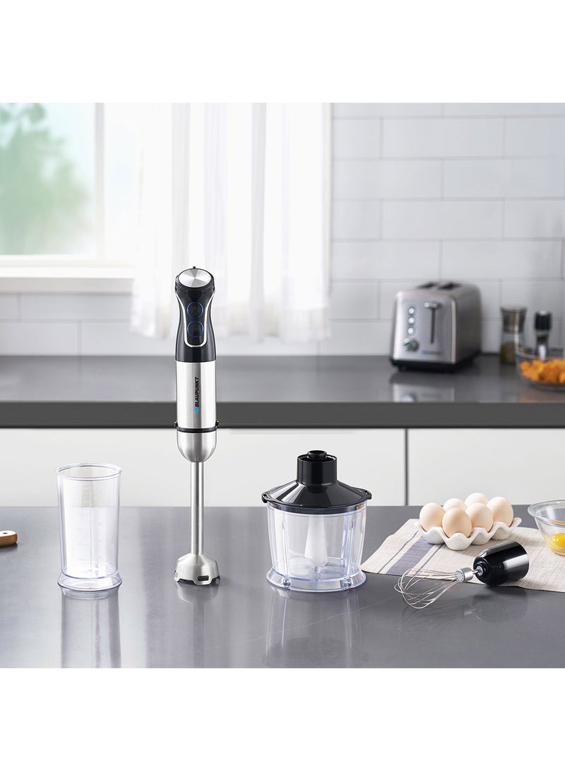 بلوبونكت مجموعة خلاط يدوي غاطس، 1000 واط، هيكل من الفولاذ المقاوم للصدأ، عمود وشفرة، سرعة متغيرة، 3 ملحقات - Image 2