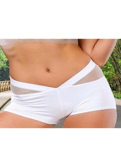 Thoraya Women Yoga Shorts Safety Underwear Tight Hot Pants Gym Workout Fitness (white S)  - Image 5