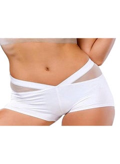 Thoraya Women Yoga Shorts Safety Underwear Tight Hot Pants Gym Workout Fitness (white S)  - Image 2