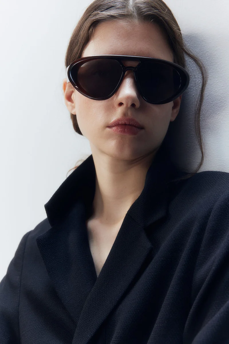 H&M Gathered-sleeve blazer