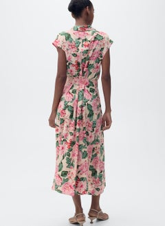 MANGO Printed Shirt Dress With Belt  - Image 2