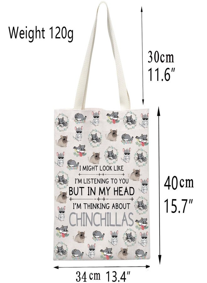 BNQL Chinchilla Gifts Tote Bag Chinchilla Lover Gifts Chinchilla Mom Gifts Funny Chinchilla Gifts Chinchilla Themed Gifts Bag (chinchilla tote bag) - Image 2