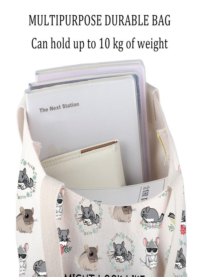 BNQL Chinchilla Gifts Tote Bag Chinchilla Lover Gifts Chinchilla Mom Gifts Funny Chinchilla Gifts Chinchilla Themed Gifts Bag (chinchilla tote bag) - Image 4