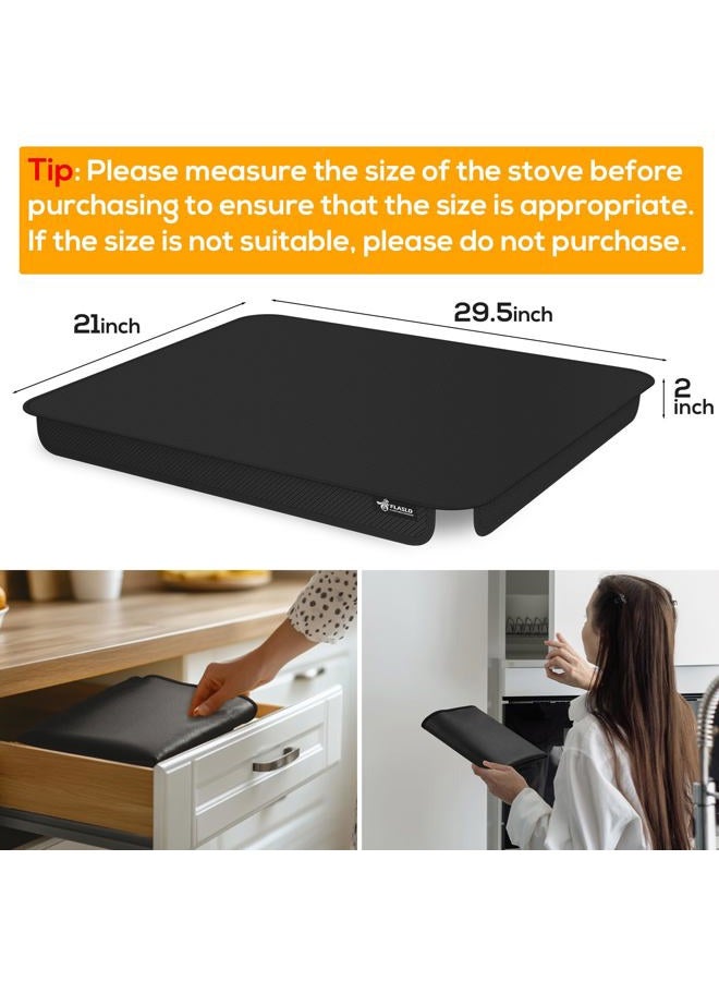 FLASLD Fireproof Gas Stove Burner Cover - Foldable Gas Stove Protector - Waterproof Anti Dust Stove Covers - Washable Stove Guard Top Protector - Easy Clean Gas Cover - 29.5" x 21" - Image 3
