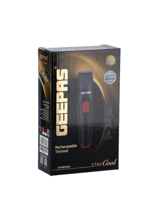 GEEPAS Cordless Rechargeable Trimmer, Long Battery Life (8hr Charge/40min Use), High-Performance Cutting"  - Image 3