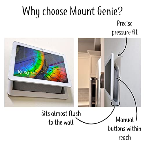 Mount Genie Simple Built-in Google Nest Hub MAX Wall Mount: The Perfect Smart Home Command Center | Fully Exposed Speakers | Designed in The USA - Image 2
