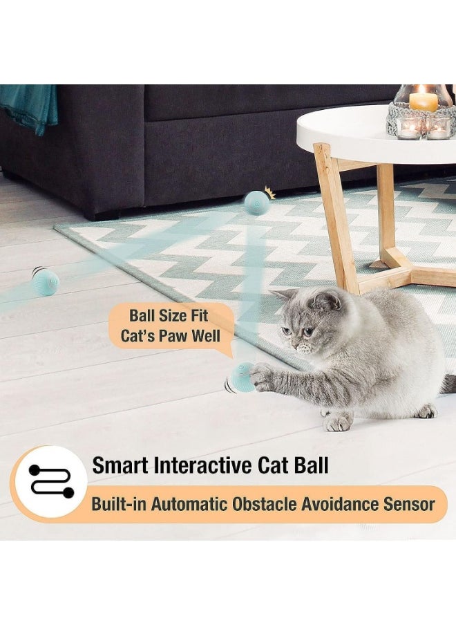 Meetion Interactive Smart Cat Ball,Quiet Cat Toys for Indoor Cats Adult Automatic 360° Rotating Kitten Toys,Intelligent Automatic Mobile Ball USB Charging Pet Toy,Fun Gift for Kitten  - Image 4