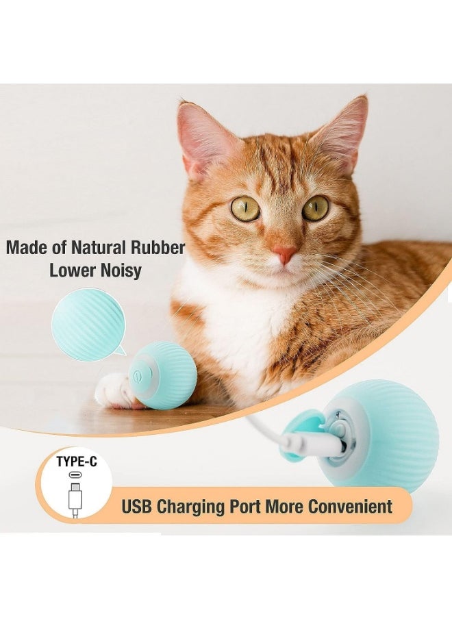 Meetion Interactive Smart Cat Ball,Quiet Cat Toys for Indoor Cats Adult Automatic 360° Rotating Kitten Toys,Intelligent Automatic Mobile Ball USB Charging Pet Toy,Fun Gift for Kitten  - Image 3
