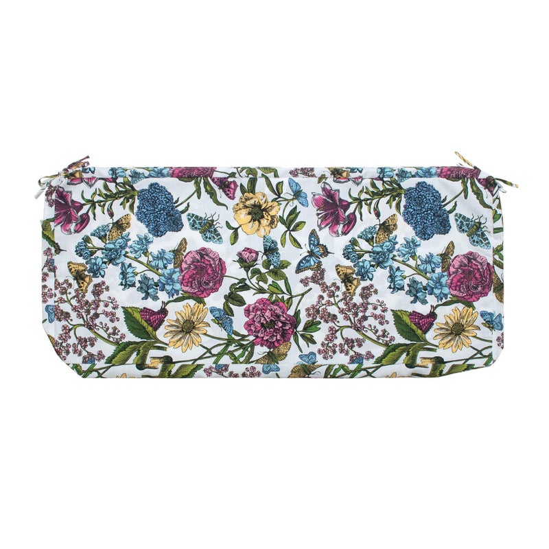 FUNHOME Outdoor Bench Cushion Cover 48 x18 x 3 inchWater Resistant Cover with ZipperTiesFadeResistant SlipcoverPatio Porch Swing Cushion Cover Replacement OnlyNo InsertButterfly Flower