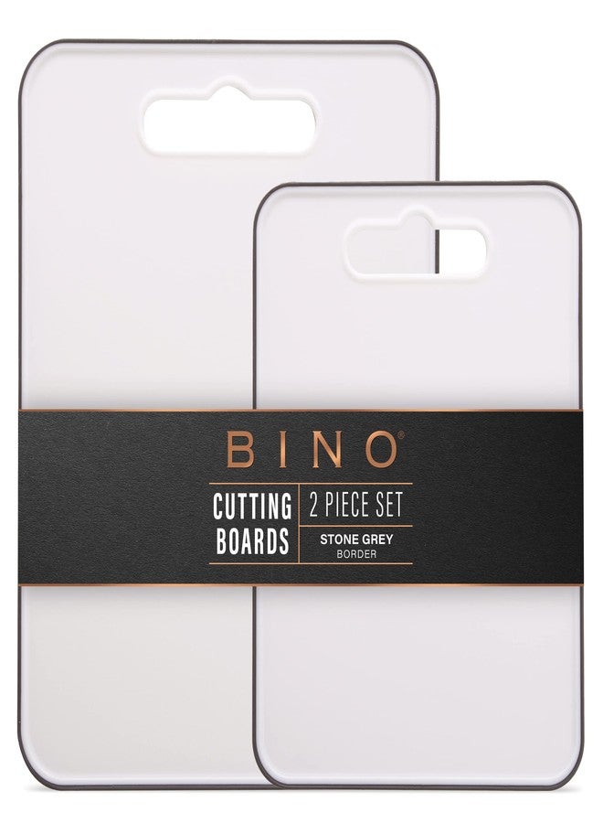 BINO Cutting Board - 2-Piece Chopping Boards | BPA-Free Plastic, Durable, Large Surface, Multipurpose, Dual-Sided, Dishwasher Safe | Charcuterie Accessories | Home & Kitchen Utensils Gray - Image 1