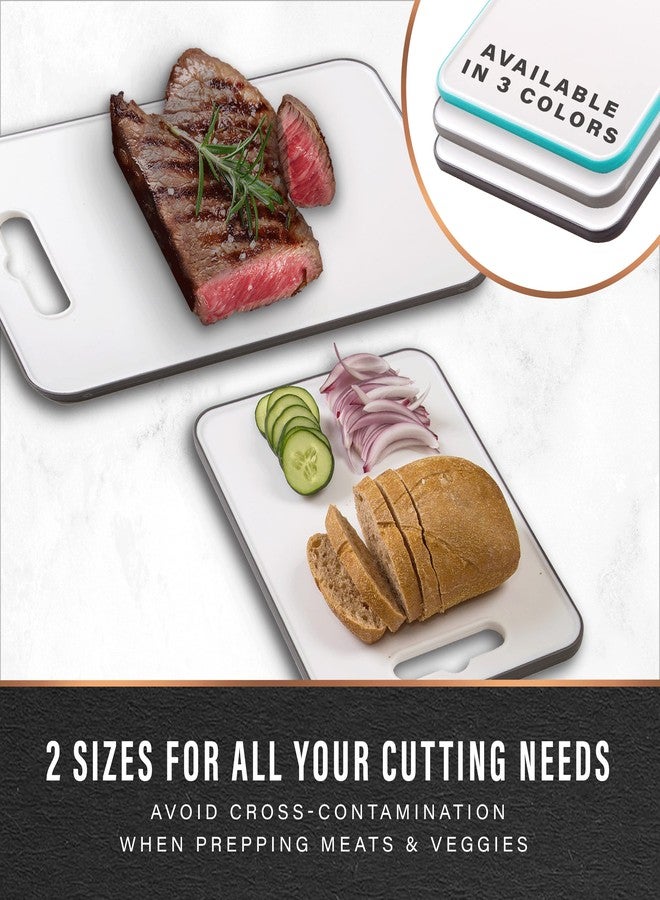 BINO Cutting Board - 2-Piece Chopping Boards | BPA-Free Plastic, Durable, Large Surface, Multipurpose, Dual-Sided, Dishwasher Safe | Charcuterie Accessories | Home & Kitchen Utensils Gray - Image 3