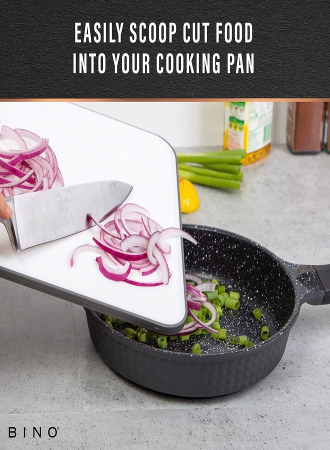 BINO Cutting Board - 2-Piece Chopping Boards | BPA-Free Plastic, Durable, Large Surface, Multipurpose, Dual-Sided, Dishwasher Safe | Charcuterie Accessories | Home & Kitchen Utensils Gray - Image 4