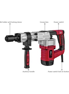 iBELL Demolition Hammer Dh20 30 6.5Kg 1300W Copper Armature Impact 3700 Min Energy 16J Chuck Capacity 17Mm Hex With Anti Vibration Control Handle  - Image 2