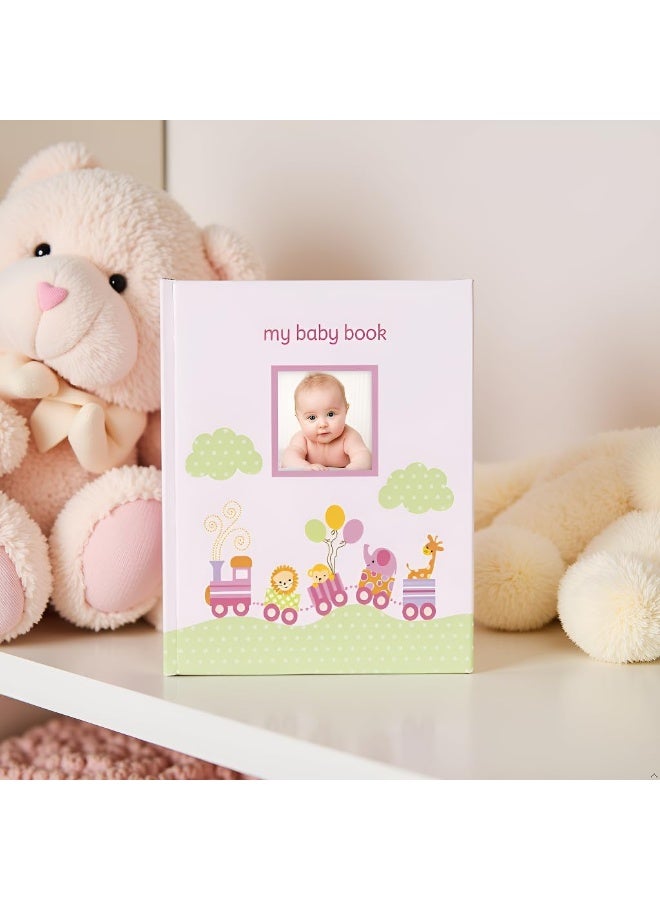 Lil Peach Lil' Peach Safari Train Baby Memory Book Photo Journal, Babyâ€™s First Year Babybook Keepsake, Gender-Neutral Gift, Pink - Image 5