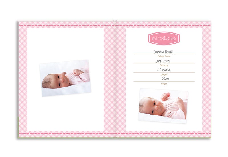 Lil Peach Lil' Peach Safari Train Baby Memory Book Photo Journal, Babyâ€™s First Year Babybook Keepsake, Gender-Neutral Gift, Pink - Image 4