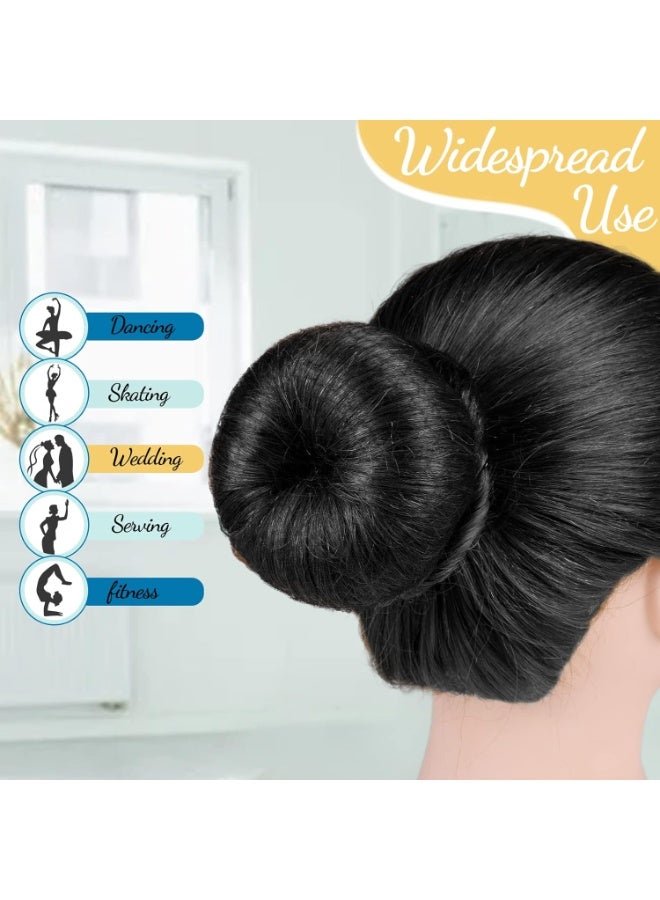 Hair Accessories Set: 20PCS Mesh Hair Nets Invisible and 50PCS U Shaped Hair Pins for Women, Girls, Ballet Bun Maker & Dance (Hair Nets- 20 inch(50cm), Hair Pins- 2.4 inch(6cm)), Black - Image 3