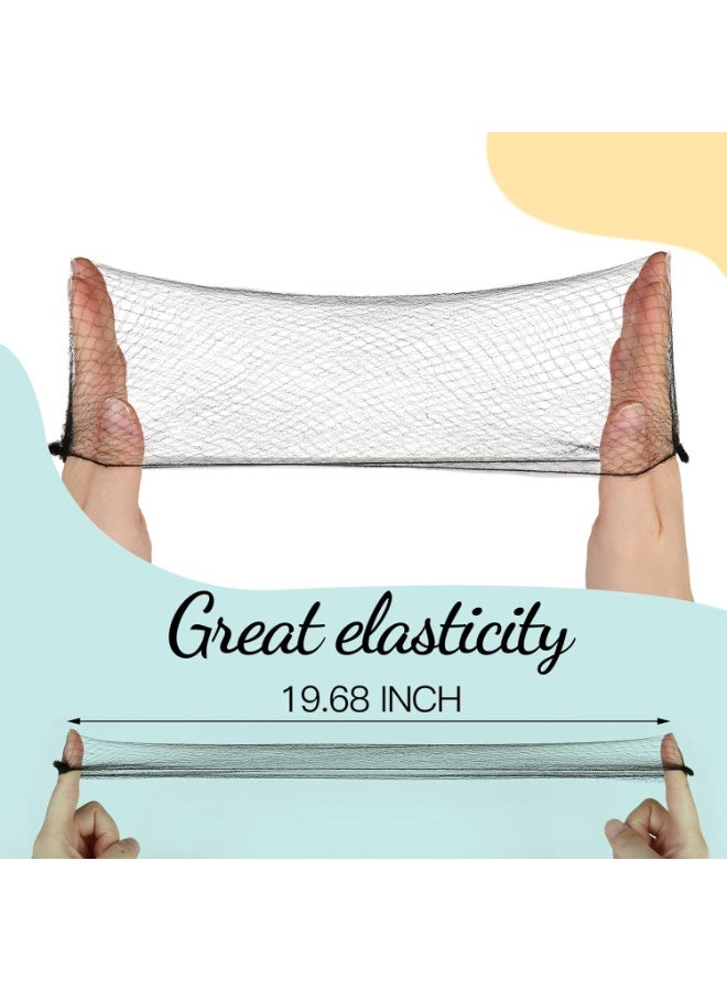 Hair Accessories Set: 20PCS Mesh Hair Nets Invisible and 50PCS U Shaped Hair Pins for Women, Girls, Ballet Bun Maker & Dance (Hair Nets- 20 inch(50cm), Hair Pins- 2.4 inch(6cm)), Black - Image 2
