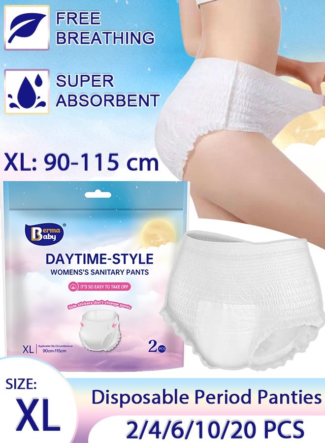 Berma Baby Disposable Period Panties for Women Leak Proof Ultra-Thin Breathable Daytime Menstrual Panties 360° Protection Extra Soft Period Panty For Heavy Flow Keep Dry And Fresh XL - Image 1