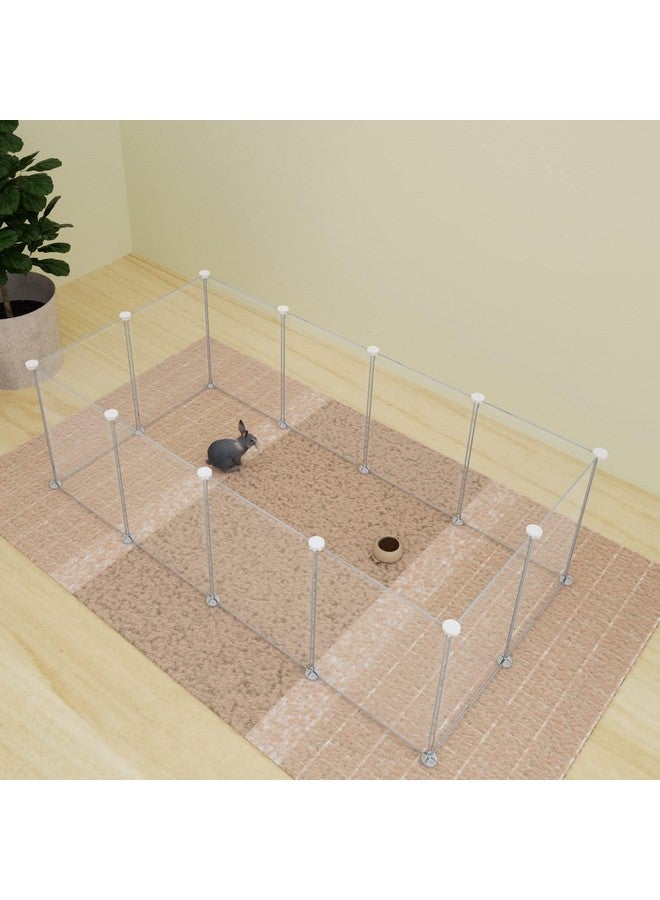 HOMICKER حظيرة لعب الحيوانات الأليفة المحمولة من هوميكر، حظيرة لعب الحيوانات الصغيرة، سياج قابل للتخصيص في الشكل والارتفاع، سياج فناء للحيوانات الأليفة من أجل خنازير غينيا والأرانب والقوارض والفئران والهامستر والقنافذ والجراء والسلاحف - 12 لوحة - Image 2
