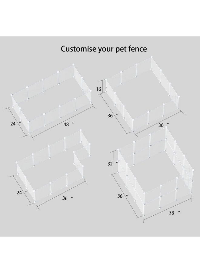 HOMICKER حظيرة لعب الحيوانات الأليفة المحمولة من هوميكر، حظيرة لعب الحيوانات الصغيرة، سياج قابل للتخصيص في الشكل والارتفاع، سياج فناء للحيوانات الأليفة من أجل خنازير غينيا والأرانب والقوارض والفئران والهامستر والقنافذ والجراء والسلاحف - 12 لوحة - Image 3